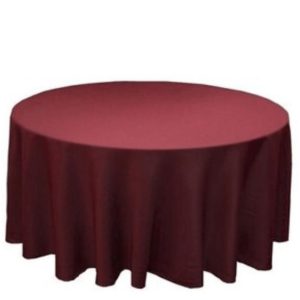 Round Table Rental in Paris | 180 cm (10 Persons) with Red Tablecloth